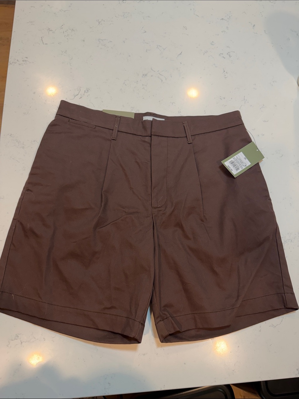 Goodfellow & Co Brown Flat-Front Men's Shorts